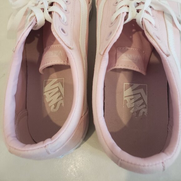Vans Pink and White Women's Sneakers - Picture 6 of 10